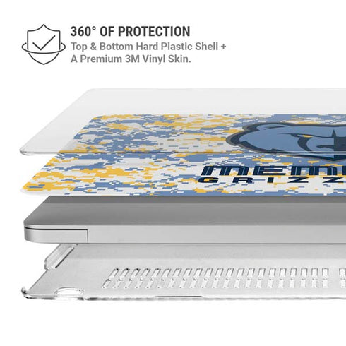 NBA Memphis Grizzlies Digi Camo MacBook Air 15in (2023-2025) Case plus Skin