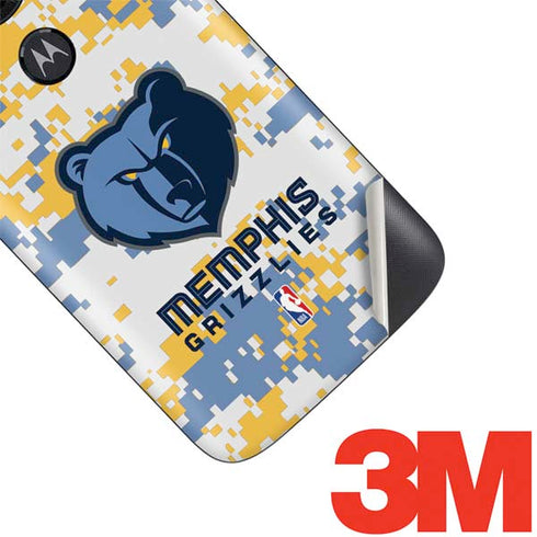 NBA Memphis Grizzlies Digi Camo Moto E5 Play Skin