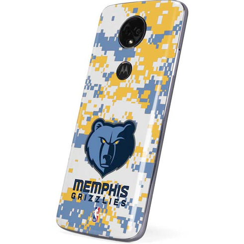 NBA Memphis Grizzlies Digi Camo Moto E5 Plus Skin