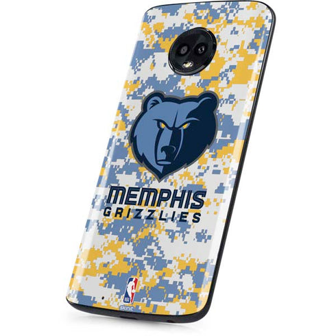 NBA Memphis Grizzlies Digi Camo Moto G6 Skin