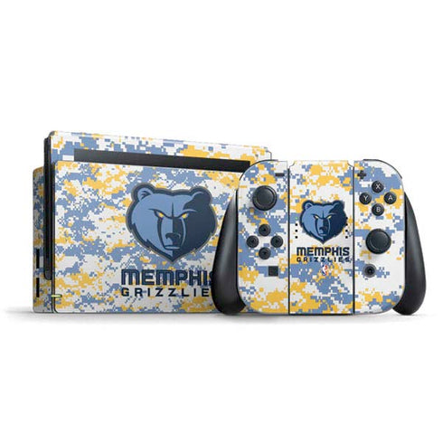 NBA Memphis Grizzlies Digi Camo Nintendo Switch Bundle Skin