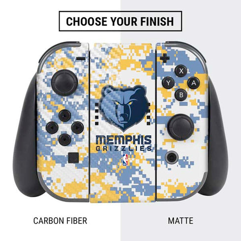 NBA Memphis Grizzlies Digi Camo Nintendo Switch Bundle Skin