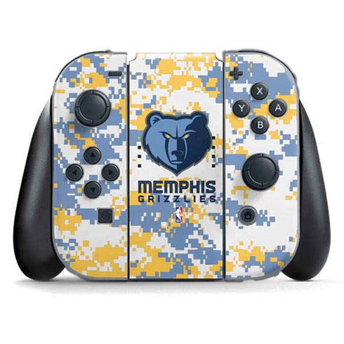NBA Memphis Grizzlies Digi Camo Nintendo Switch (2017-2021) Joy-Con Controller Skin