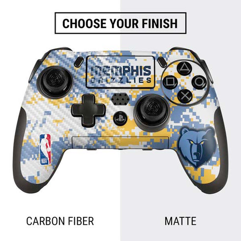 NBA Memphis Grizzlies Digi Camo PlayStation Scuf Vantage 2 Controller Skin