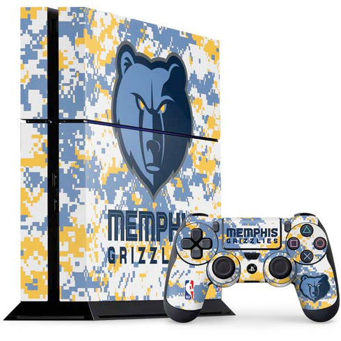 NBA Memphis Grizzlies Digi Camo PS4 Console and Controller Bundle Skin