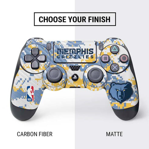 NBA Memphis Grizzlies Digi Camo PS4 Controller Skin