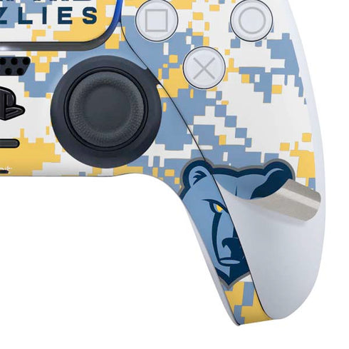 NBA Memphis Grizzlies Digi Camo PS5 Controller Skin