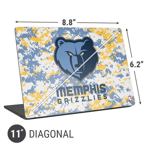 NBA Memphis Grizzlies Digi Camo Universal Laptop 11in (8.8 x 6.2in) Skin