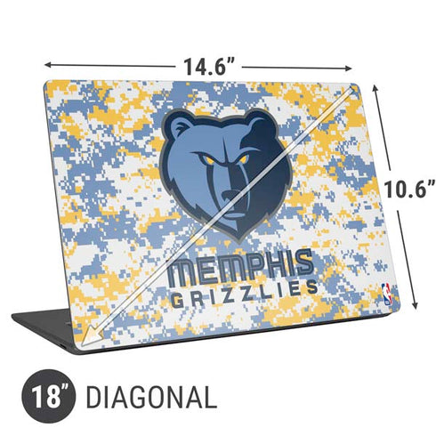 NBA Memphis Grizzlies Digi Camo Universal Laptop 18in (14.6 x 10.6in) Skin