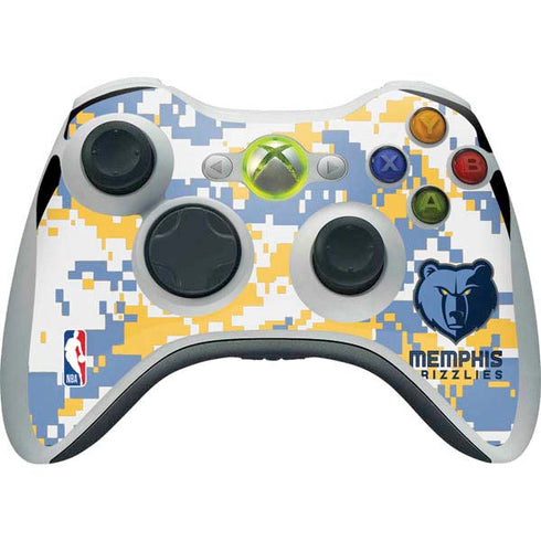 NBA Memphis Grizzlies Digi Camo Xbox 360 Wireless Controller Skin