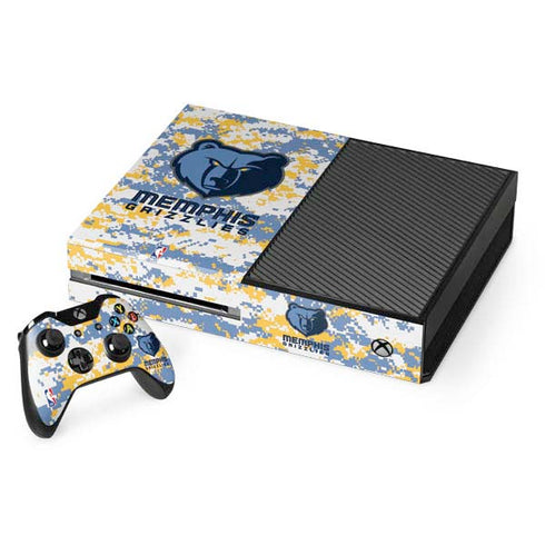 NBA Memphis Grizzlies Digi Camo Xbox One Console and Controller Bundle Skin