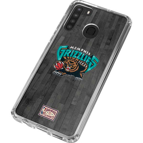 NBA Memphis Grizzlies Hardwood Classics Galaxy A21 Clear Case