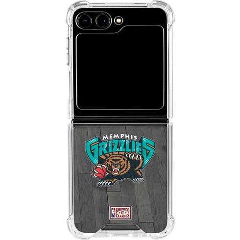NBA Memphis Grizzlies Hardwood Classics Galaxy Z Flip5 5G Clear Case