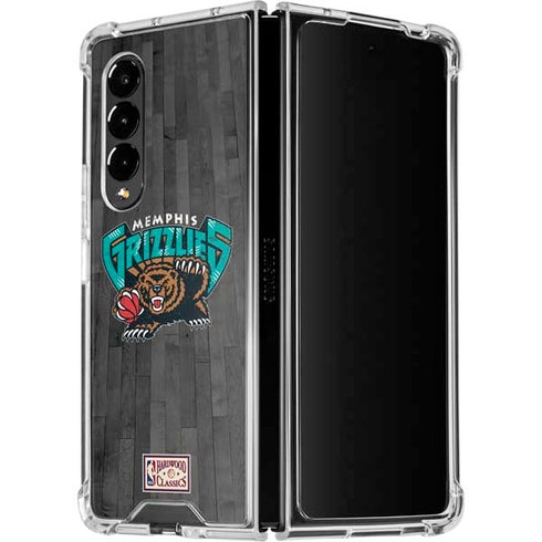 NBA Memphis Grizzlies Hardwood Classics Galaxy Z Fold4 5G Clear Case
