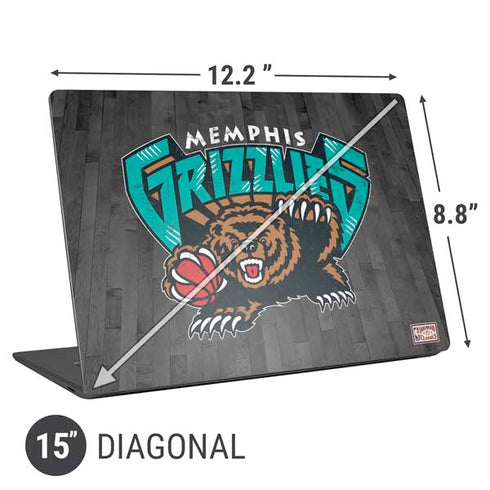 NBA Memphis Grizzlies Hardwood Classics Universal Laptop 15in (12.2 x 8.8in) Skin