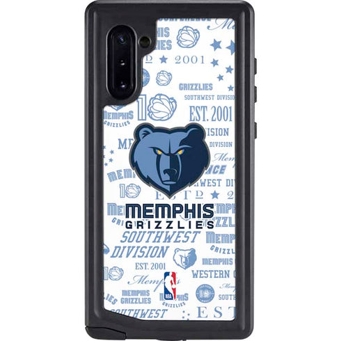 NBA Memphis Grizzlies Historic Blast Galaxy Note 10 Waterproof Case