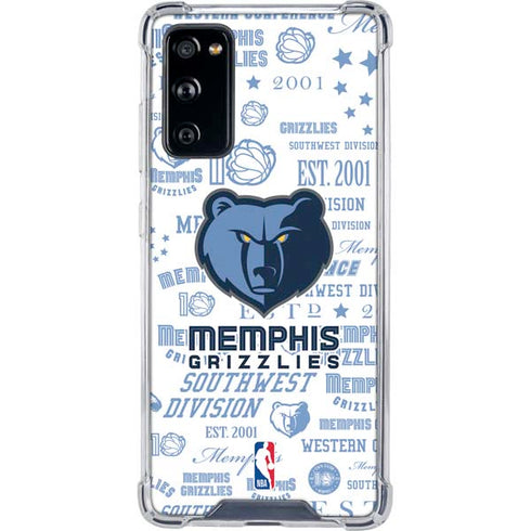 NBA Memphis Grizzlies Historic Blast Galaxy S20 FE Clear Case