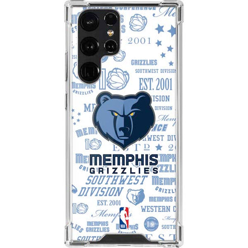 NBA Memphis Grizzlies Historic Blast Galaxy S22 Ultra Clear Case