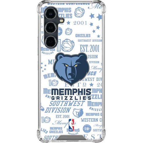 NBA Memphis Grizzlies Historic Blast Galaxy S23 FE Clear Case