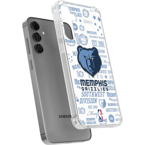 NBA Memphis Grizzlies Historic Blast Galaxy S24 Plus Clear Case