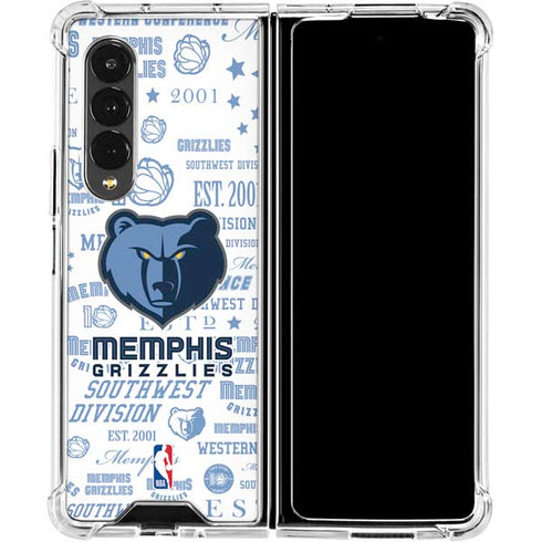 NBA Memphis Grizzlies Historic Blast Galaxy Z Fold4 5G Clear Case