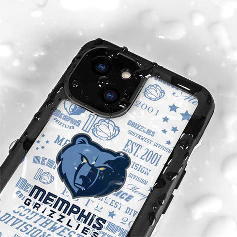 NBA Memphis Grizzlies Historic Blast iPhone 13 Mini Waterproof Case