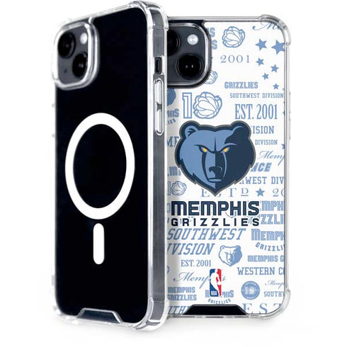 NBA Memphis Grizzlies Historic Blast iPhone 15 Plus MagSafe Case