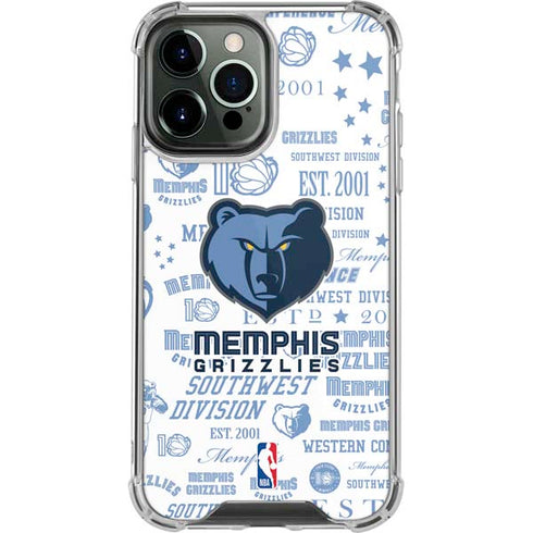NBA Memphis Grizzlies Historic Blast iPhone 14 Pro Max Clear Case