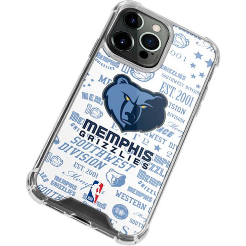 NBA Memphis Grizzlies Historic Blast iPhone 15 Pro Max Clear Case