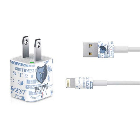 NBA Memphis Grizzlies Historic Blast iPhone Charger (5W USB) Skin