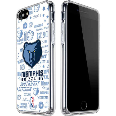NBA Memphis Grizzlies Historic Blast iPhone SE (2nd & 3rd Gen) Clear Case