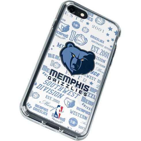 NBA Memphis Grizzlies Historic Blast iPhone SE (2nd & 3rd Gen) Clear Case
