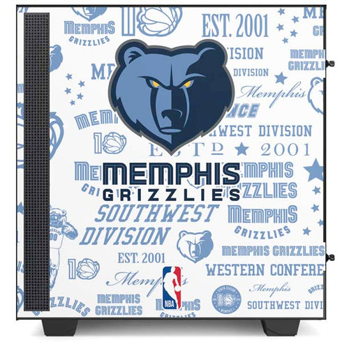 NBA Memphis Grizzlies Historic Blast NZXT H510 Compact ATX Mid-Tower Case Skin