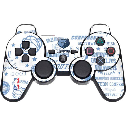 NBA Memphis Grizzlies Historic Blast PS3 Dual Shock wireless controller Skin