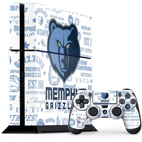 NBA Memphis Grizzlies Historic Blast PS4 Console and Controller Bundle Skin