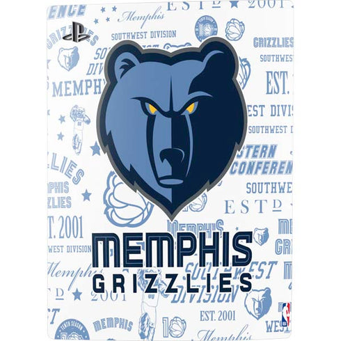 NBA Memphis Grizzlies Historic Blast PS5 Console Skin