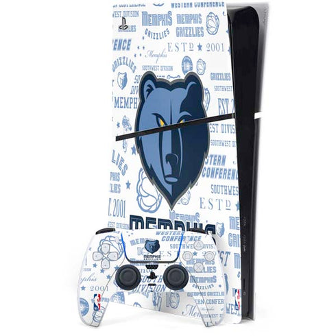 NBA Memphis Grizzlies Historic Blast PS5 Slim Digital Edition Console Skin