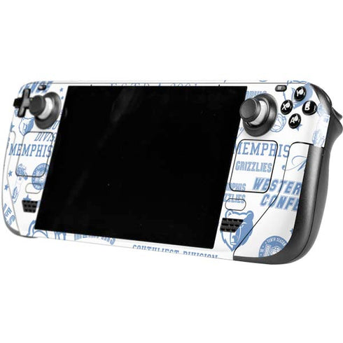 NBA Memphis Grizzlies Historic Blast Steam Deck Handheld Gaming Computer Skin