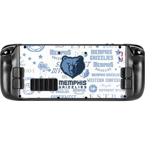 NBA Memphis Grizzlies Historic Blast Steam Deck Handheld Gaming Computer Skin