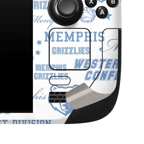 NBA Memphis Grizzlies Historic Blast Steam Deck Handheld Gaming Computer Skin