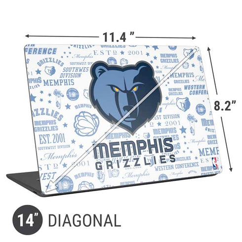 NBA Memphis Grizzlies Historic Blast Universal Laptop 14in (11.4 x 8.2in) Skin