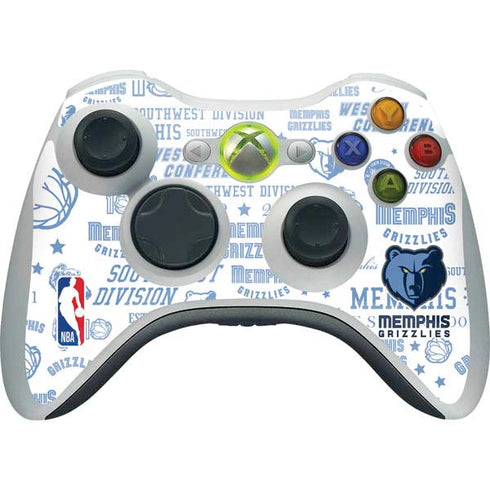 NBA Memphis Grizzlies Historic Blast Xbox 360 Wireless Controller Skin