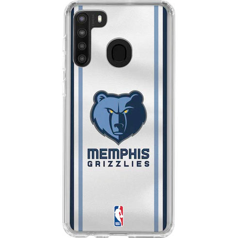 NBA Memphis Grizzlies Home Jersey Galaxy A21 Clear Case