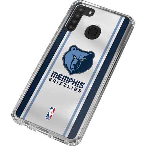 NBA Memphis Grizzlies Home Jersey Galaxy A21 Clear Case