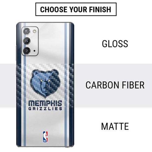 NBA Memphis Grizzlies Home Jersey Galaxy Note20 5G Skin