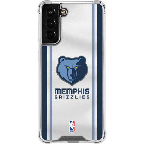 NBA Memphis Grizzlies Home Jersey Galaxy S21 FE Clear Case
