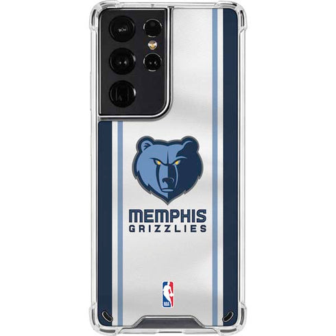 NBA Memphis Grizzlies Home Jersey Galaxy S21 Ultra 5G Clear Case