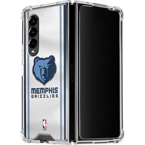 NBA Memphis Grizzlies Home Jersey Galaxy Z Fold4 5G Clear Case