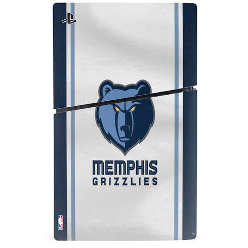 NBA Memphis Grizzlies Home Jersey PS5 Slim Digital Edition Console Skin