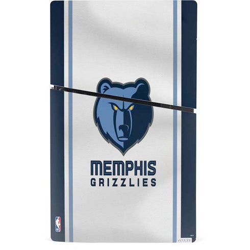NBA Memphis Grizzlies Home Jersey PS5 Slim Digital Edition Console Skin